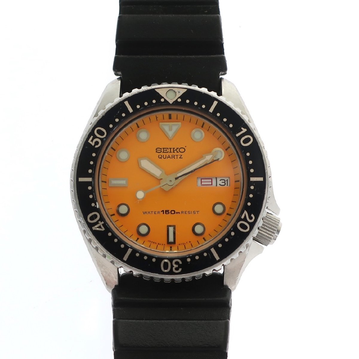 1円スタート 稼動品 SEIKO セイコー メンズ 腕時計 7T52-7000 デイト 