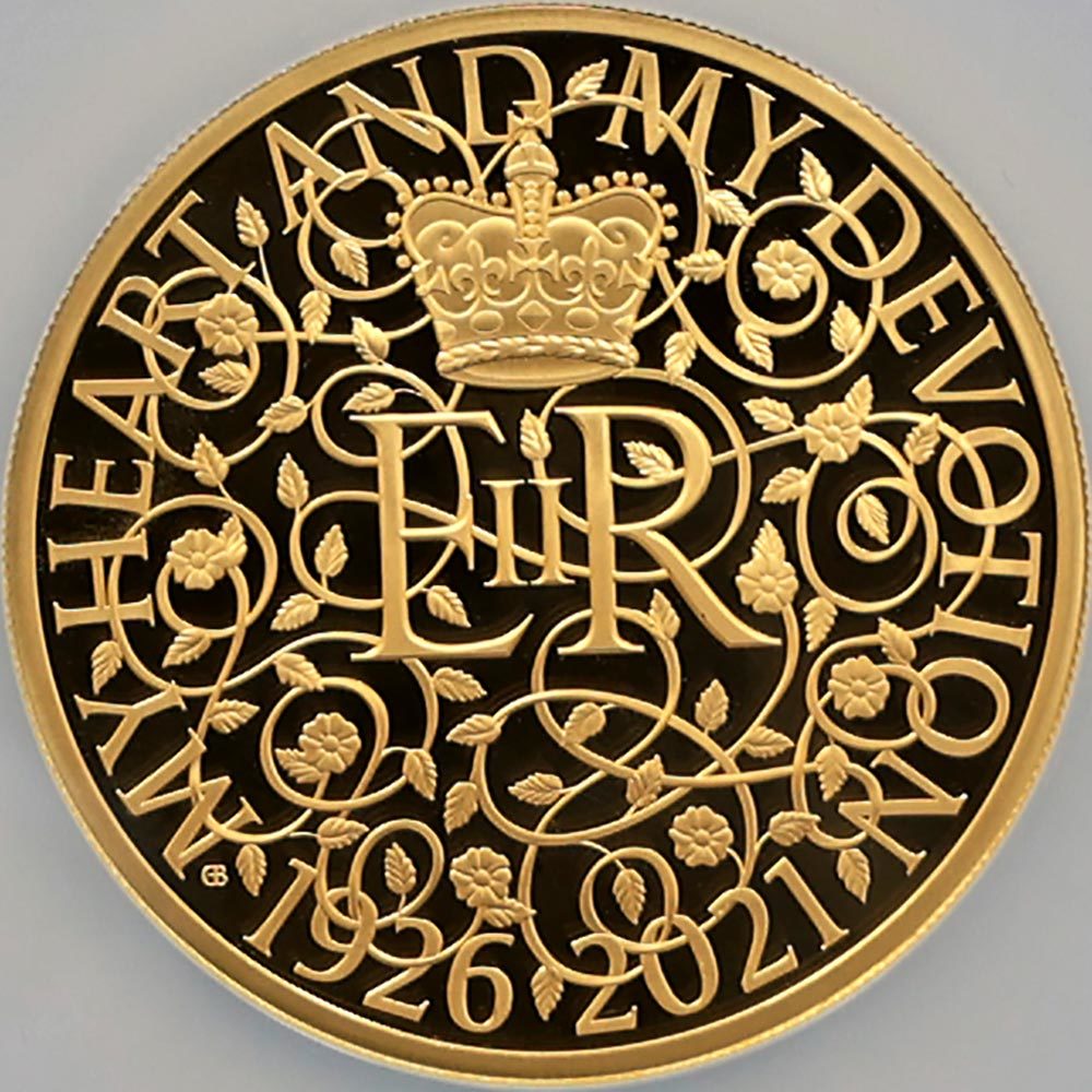 2021 英国 女王エリザベス2世 生誕95周年記念 10ポンド 金貨 5オンス プルーフ NGC PF 70 UC ER 初鋳版 最高鑑定