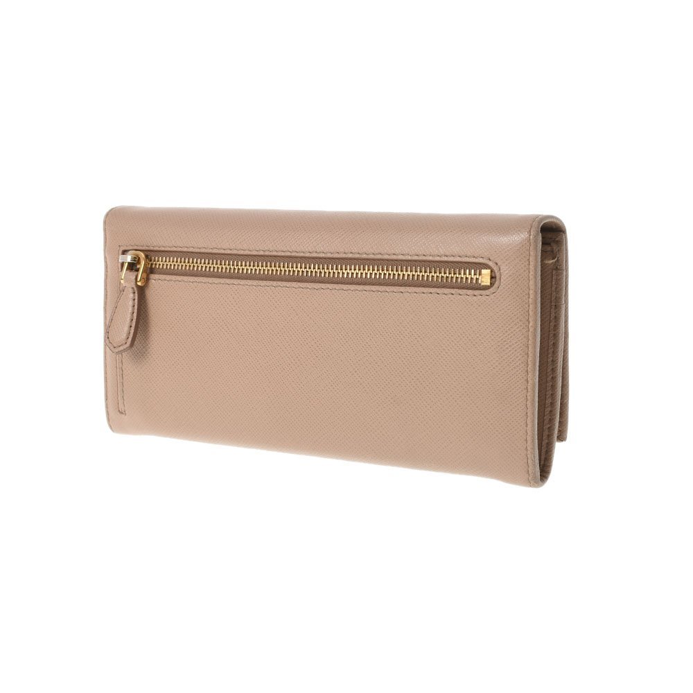 【1円開始】銀蔵 中古 PRADA プラダ ファスナー 1MH132 カメオ GP金具 サフィアーノ 長財布 ランクB