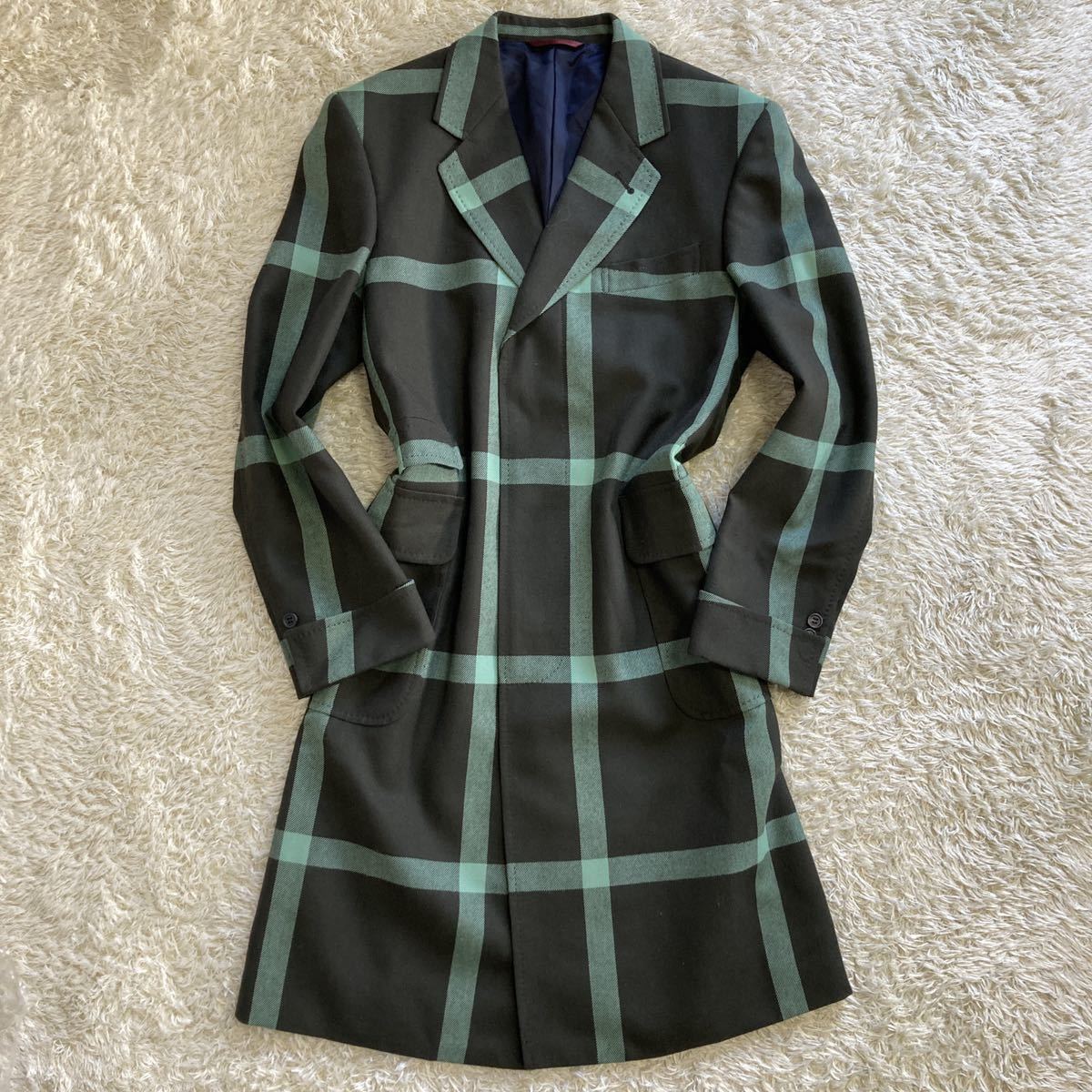 春服】ポールスミス チェック柄 チェスターコート ロングコート