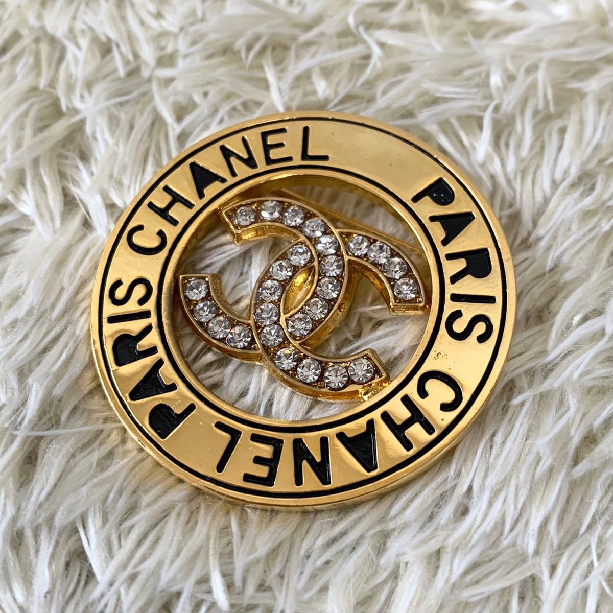 1円〜 CHANEL シャネル ブローチ ココマーク サークル金具 ライン 