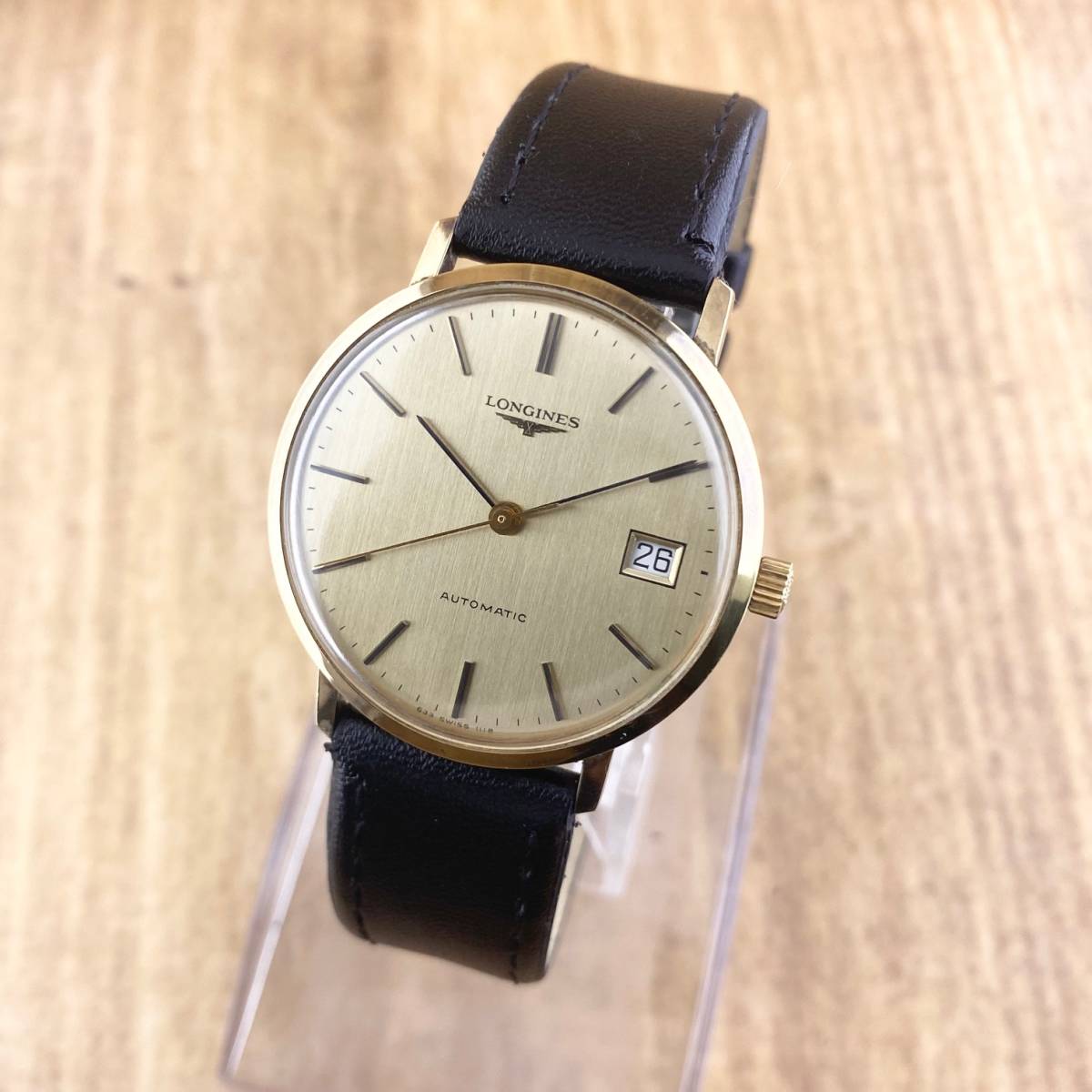 1円〜】LONGINES ロンジン 腕時計 メンズ AT 自動巻 ゴールド文字盤