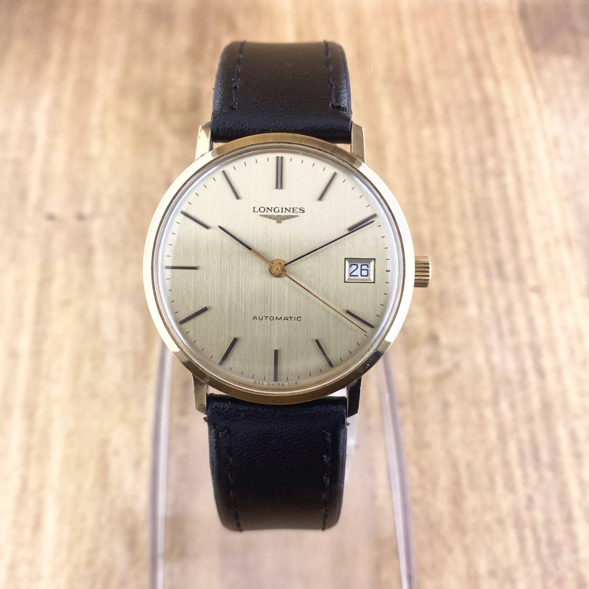 1円〜】LONGINES ロンジン 腕時計 メンズ AT 自動巻 ゴールド文字盤