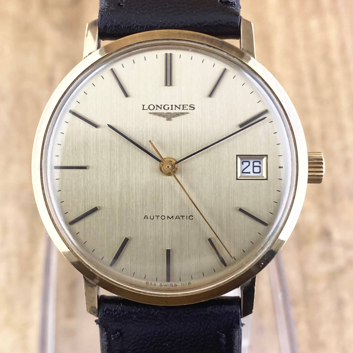 1円〜】LONGINES ロンジン 腕時計 メンズ AT 自動巻 ゴールド文字盤