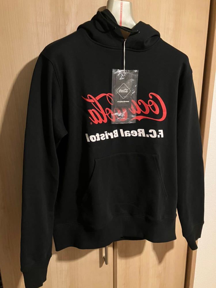 2025，安い エフシーアールビー/エフシーレアルブリストル FCRB 20SS&times;コカコーラ フロントロゴプリントスウェットプルオーバーパーカー ブラック(ジャケット、上着)｜売買されたオークション情報、 男性用