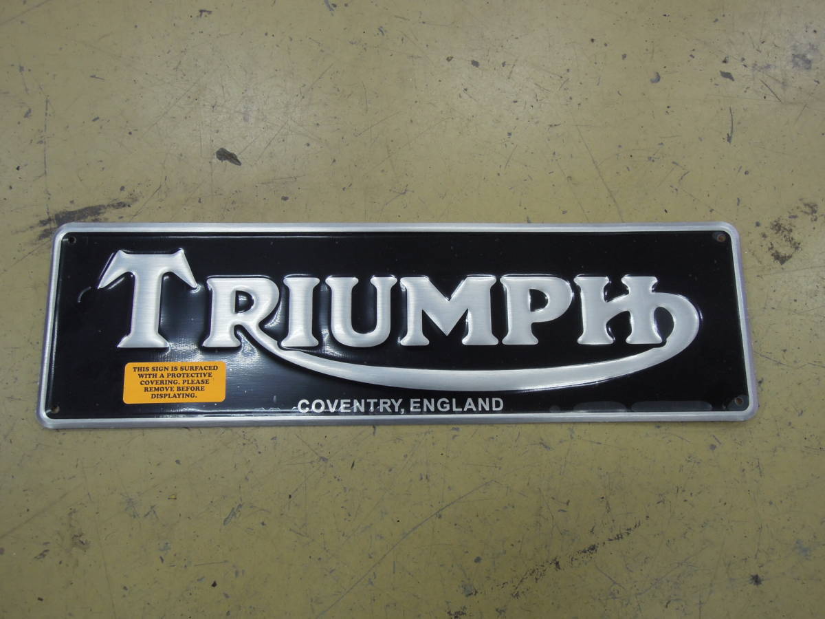 ブリキ看板 ビンテージサイン木製看板 検）TRIUMPHトライアンフ 