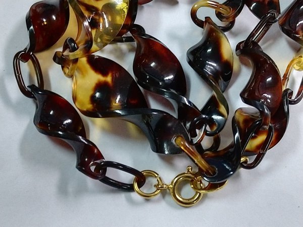 1104L73 本鼈甲 べっこう ネックレス 二点セット 約19.6g べっ甲