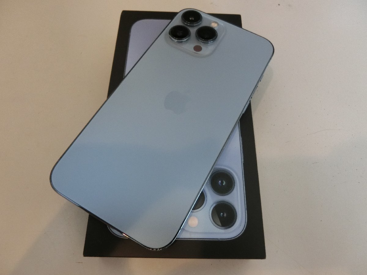 SIMフリー☆iPhone13 Pro Max 128GB ブルー 中古品☆