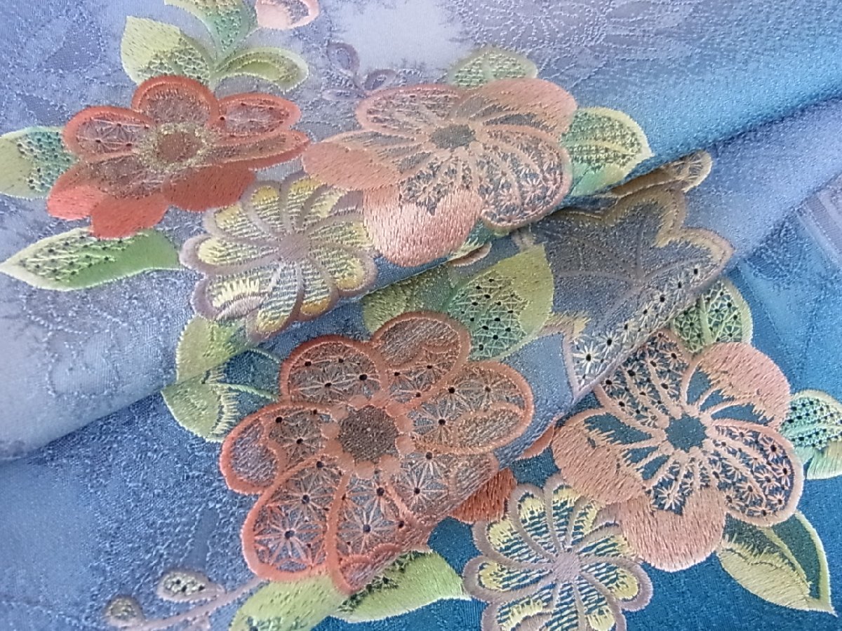 花美人□極上 中国三大刺繍 スワトウ刺繍 汕頭刺繍 総刺繍 訪問着