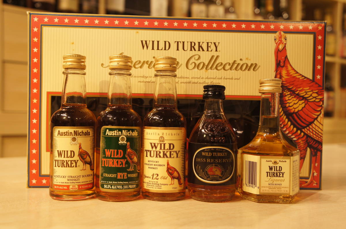 未開栓】(9本set)ミニボトル ワイルドターキー WILDTURKEY バーボン