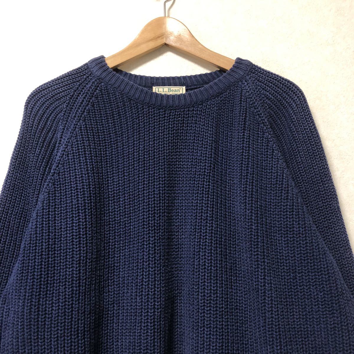 80s 90s USA製 L.L.Bean エルエルビーン ビンテージ コットン ニット 
