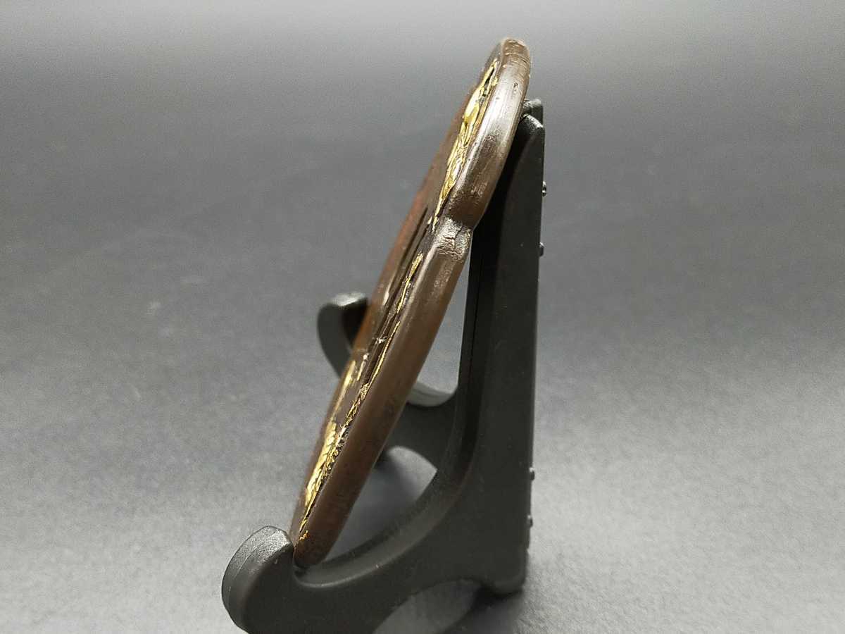 日本の鍔と刀装金工の系譜　鍔　刀装具 刀鍔 日本刀装具 鍔 銅地 細工 絵金銀 金銀メッキ Q6684 神竜