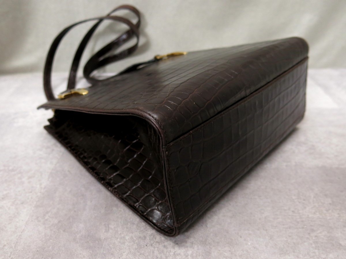 ○超美品○Salvatore Ferragamo フェラガモ○ガンチーニ○クロコダイル 