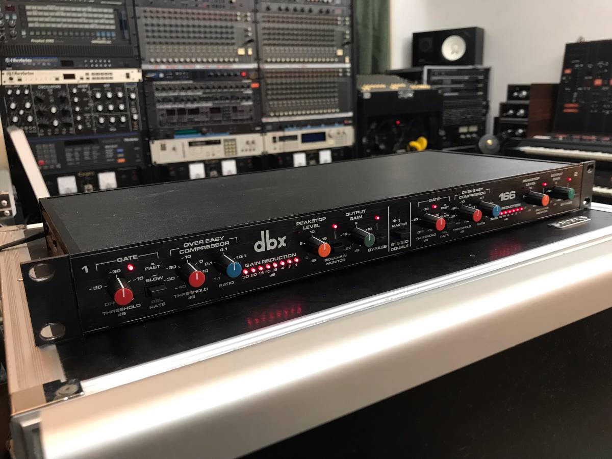 dbx 166 Dual/OverEasy Compressor MADE IN USA仕様 中古動作品 DBX