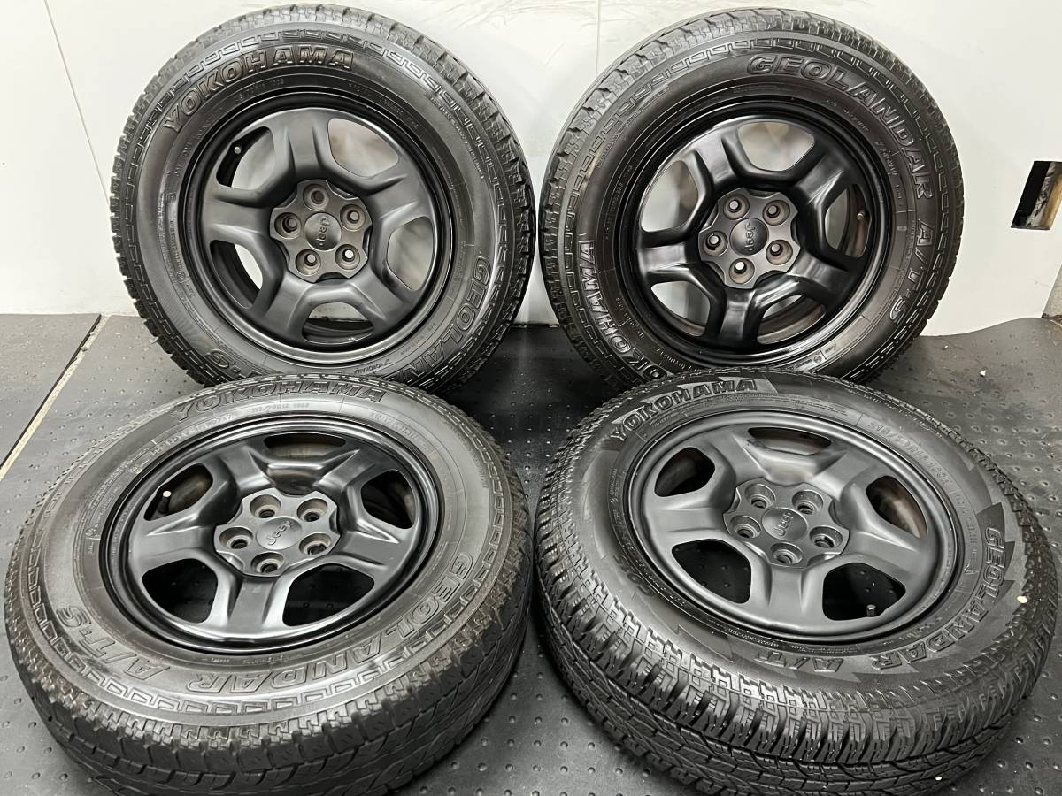 売り切り! 中古ホイール レネゲード 純正16インチ鉄チンホイールタイヤ 