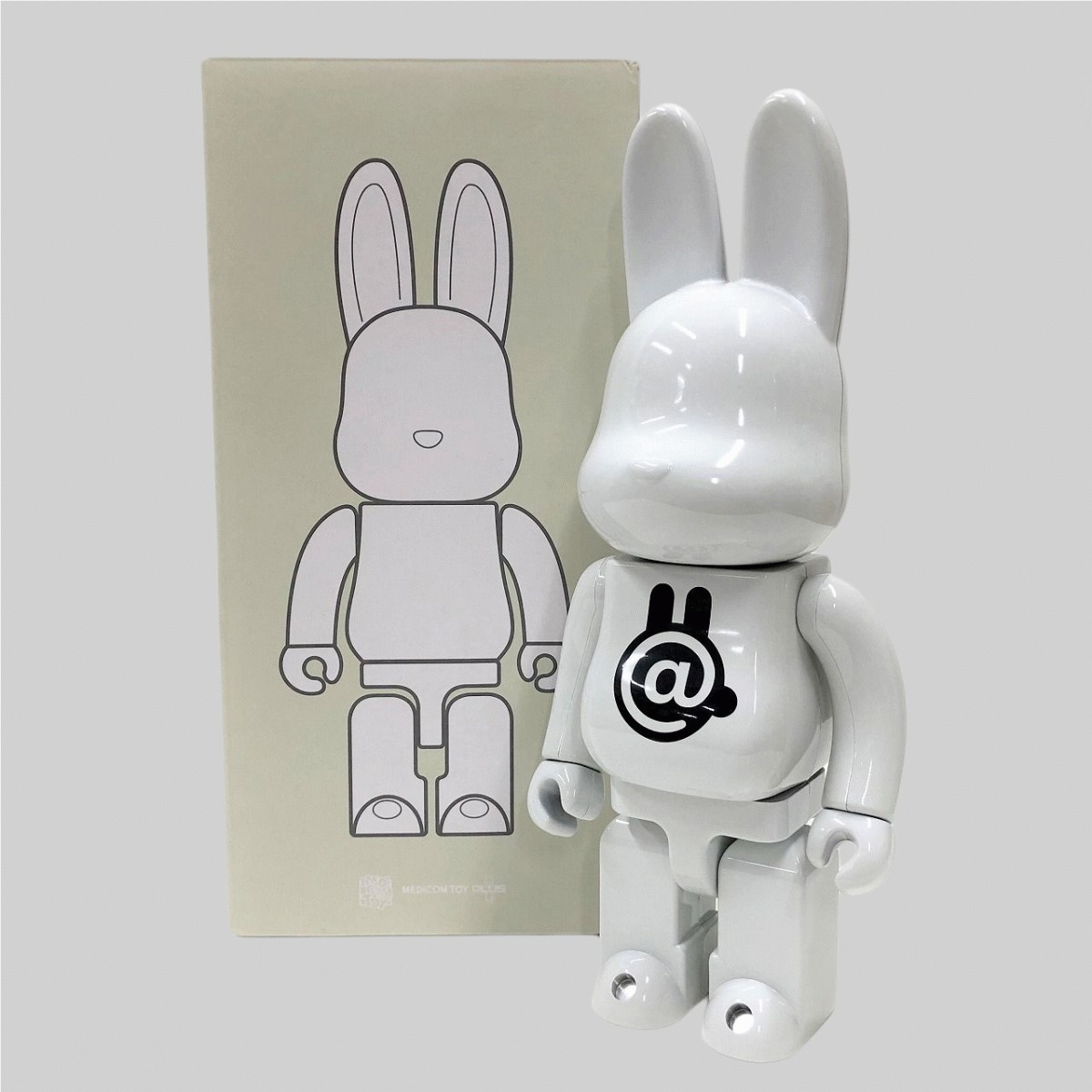 【 MEDICOM TOY PLUS限定 】 R@BBRICK / CHROME WHITE 400% ラブリック クローム ホワイト メディコムトイ プラス 兎 うさぎ フィギュア