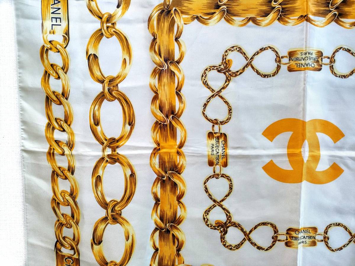 1000円～ 売り切り】 CHANEL シャネル ココマーク チェーン柄 大判