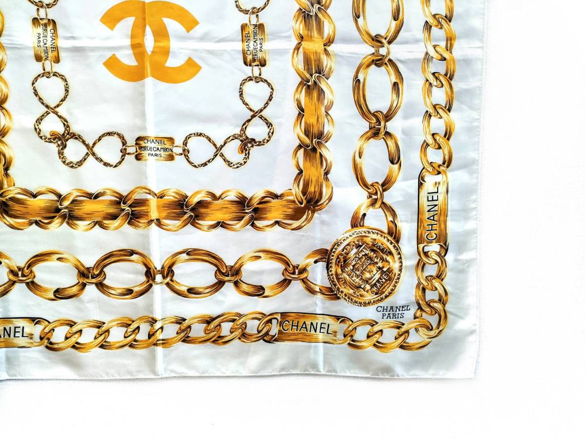 1000円～ 売り切り】 CHANEL シャネル ココマーク チェーン柄 大判