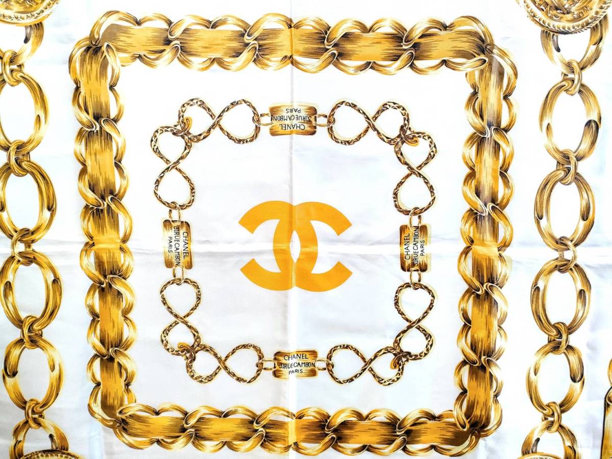 1000円～ 売り切り】 CHANEL シャネル ココマーク チェーン柄 大判