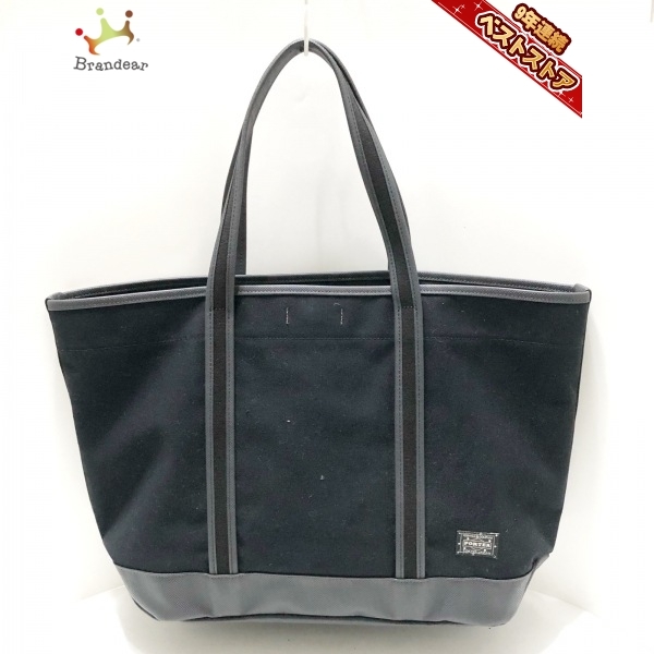 【人気SALE，限定SALE】 ポーターガール PORTER GIRL トートバッグ - キャンバス&times;コーティングキャンバス 黒&times;ダークグレー バッグ(キャンバス、帆布)｜売買されたオークション情報、yahooの商品情報をアーカイ キャンバス、帆布