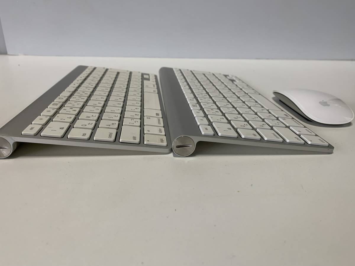 Ay210◆Apple アップル◆ワイヤレスキーボード A1314+マジックマウス A1296 ワイヤレス PC/パソコン 3点セット Keyboard Magic ：アップル、新デザインの「Apple (アップル) Apple #無線