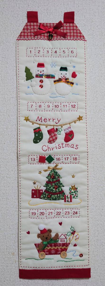 ホビーラホビーレ 完成品 クリスマス タペストリー 刺しゅう 刺繍