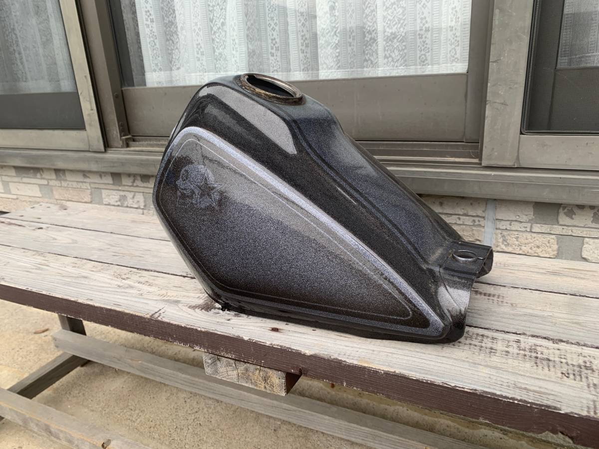 中古】TW200 純正タンク 2JL ラメ フレーク塗装 塗装 タンク 0.2mm