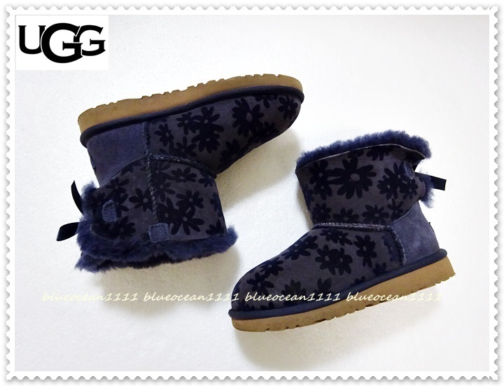 大人もOK 国内未発売【UGG/アグキッズ】ミニベイリーボウ フラワーズ  