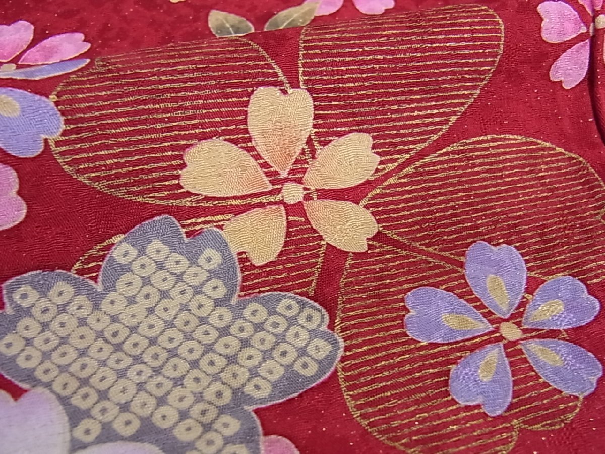 花美人着物□豪華振袖 刺繍 花毬文 暈し染め 金彩 金通し地 逸品 