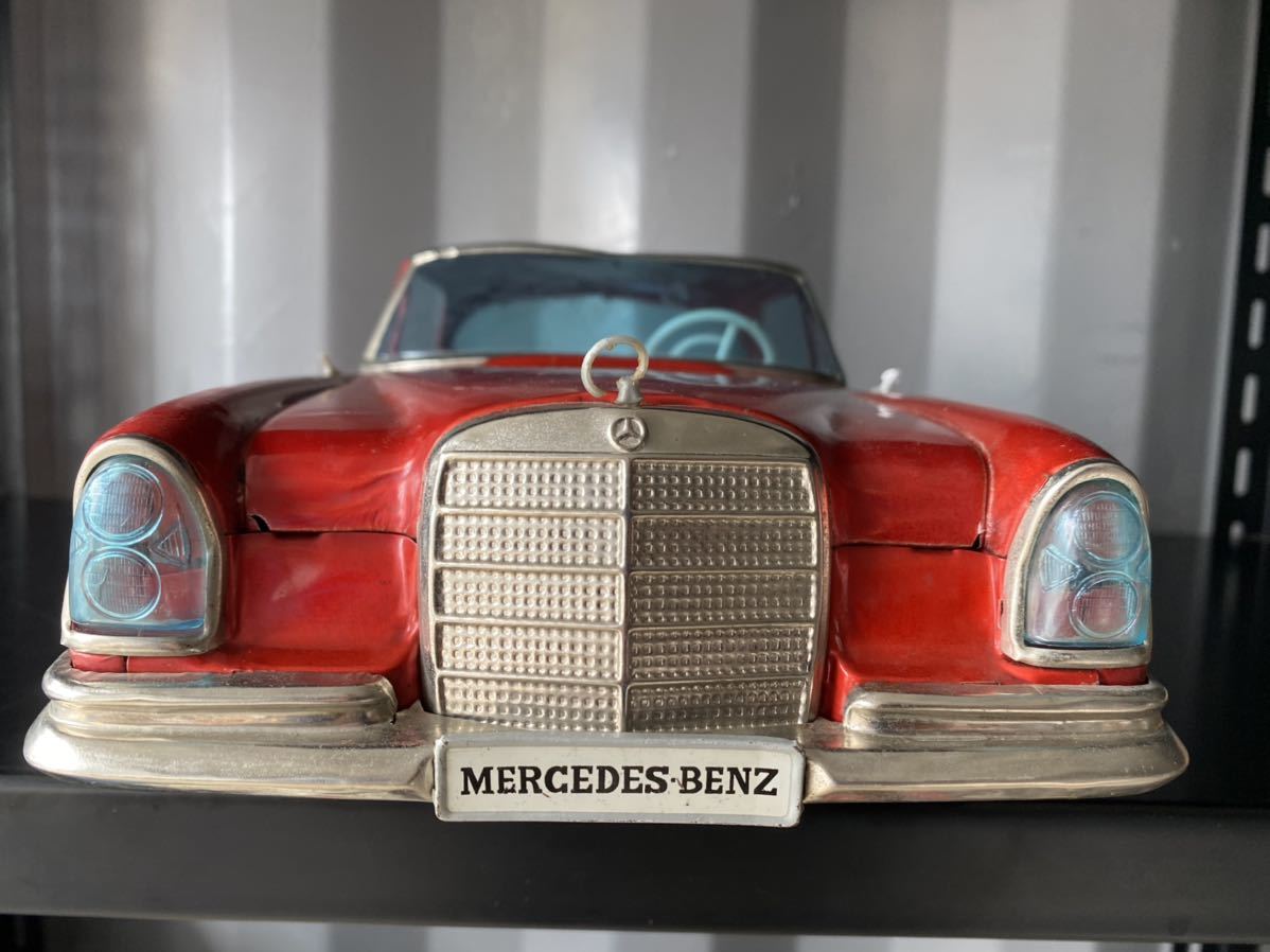 当時物☆ヨネザワ 米澤玩具 MERCEDES BENZ ベンツ 300SE 赤系 ブリキ 