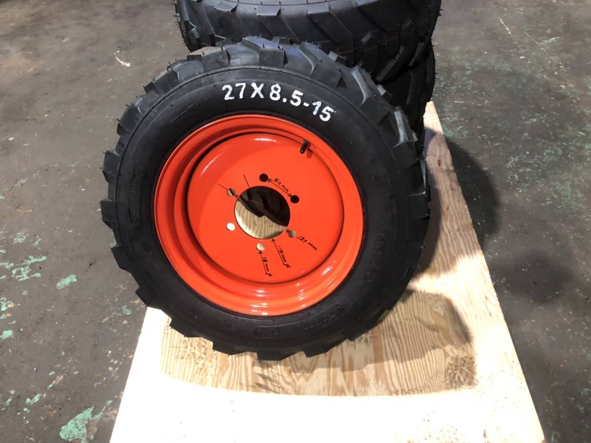 タイヤ・ホールセット タイヤサイズ：27×8.5-15 TCMボブキャット543 4