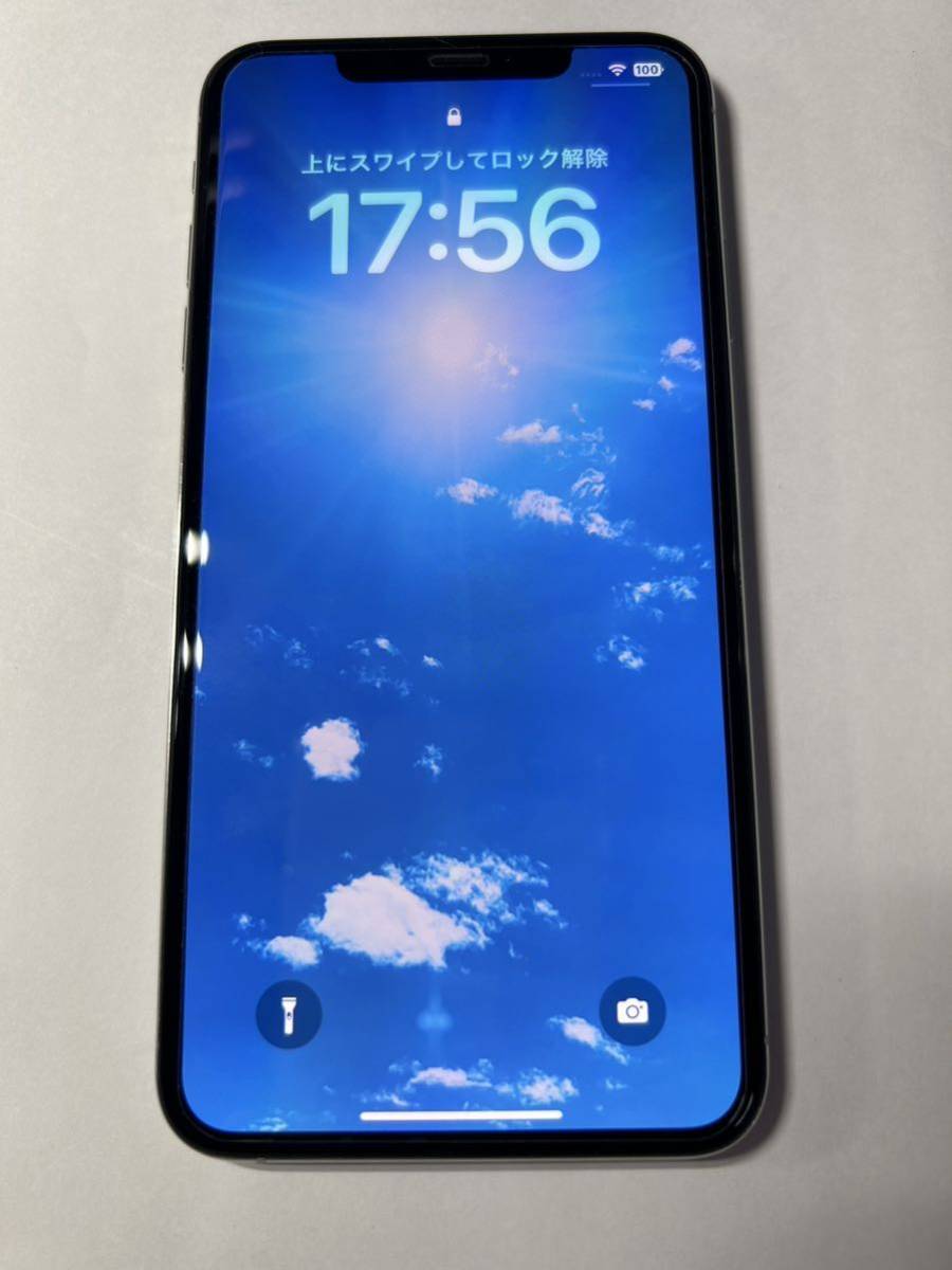 バッテリー容量100% iPhone XS Max 256GB SIMロック解除済 シルバー