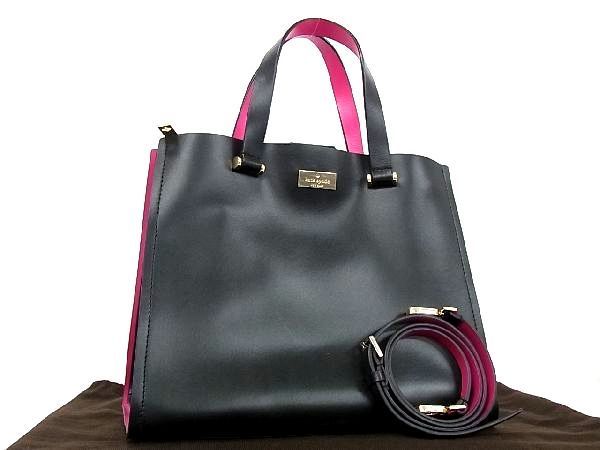 限定セール，本物保証 1円 kate spade ケイトスペード WXRU4197 レザー 2WAY ハンドバッグ ショルダー トート レディース 肩掛け ブラック系 AE6743コN(ハンドバッグ)｜売買されたオークション情報、yahooの商品情報をアーカ かばん、バッグ