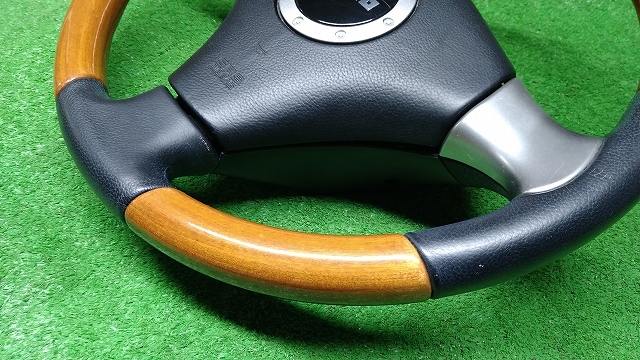 ダイハツ ミラ ジーノ L650S MOMO ウッドコンビ ステアリングハンドル 