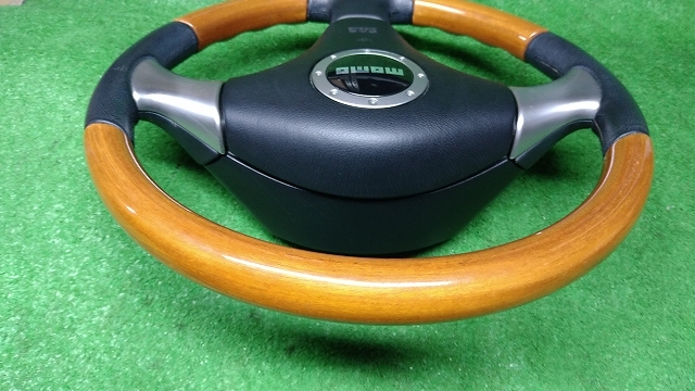 ダイハツ ミラ ジーノ L650S MOMO ウッドコンビ ステアリングハンドル 