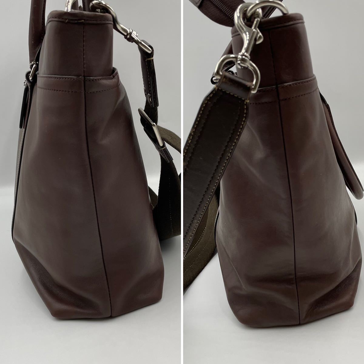 1円【極上品】COACH コーチ ビジネスバッグ ブリーフケース 2way