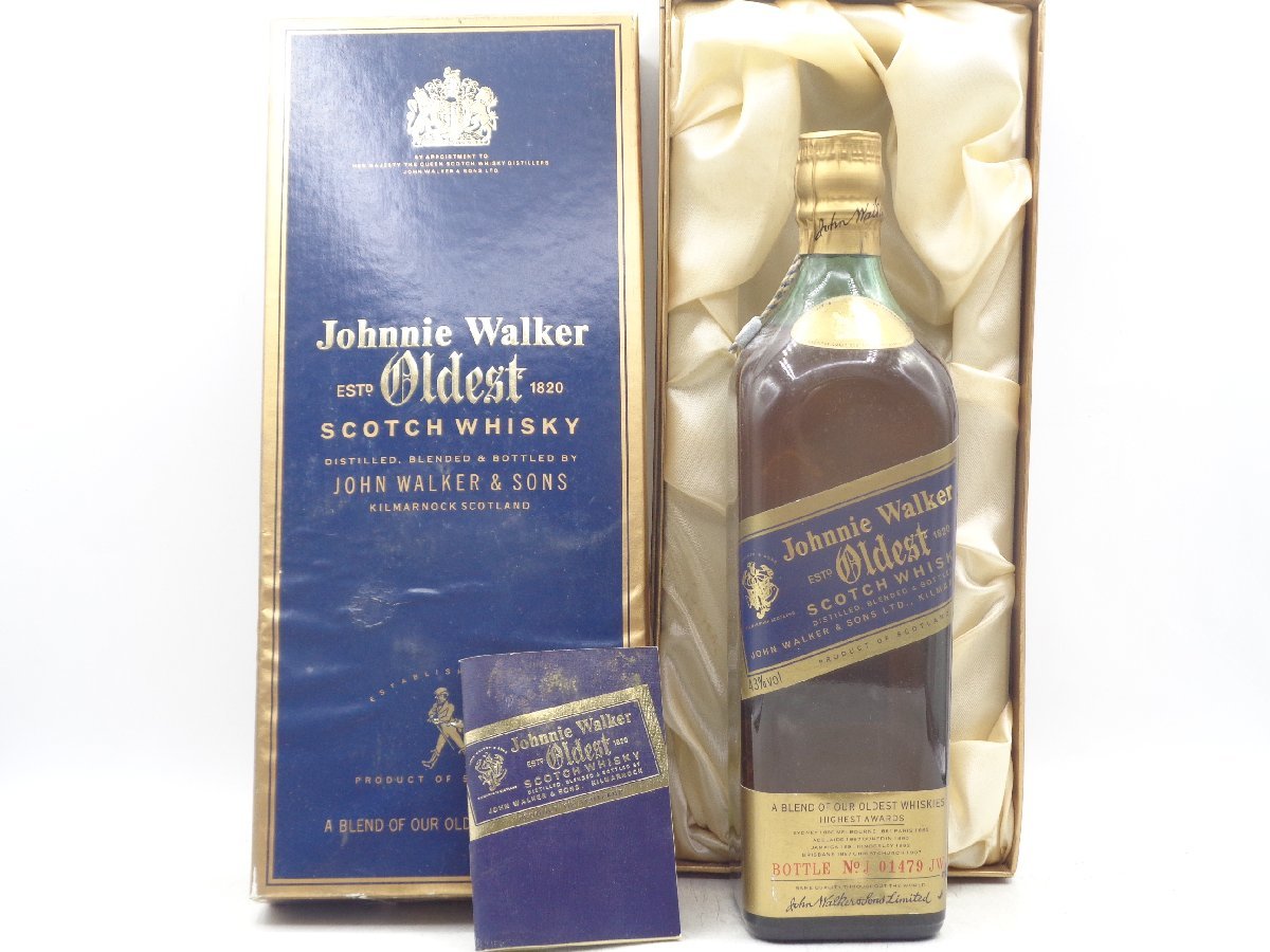 JOHNNIE WALKER OLDEST ジョニーウォーカー オールデスト ブルーラベル ウイスキー 750ml 箱入 未開封 古酒 旧ボトル F99529