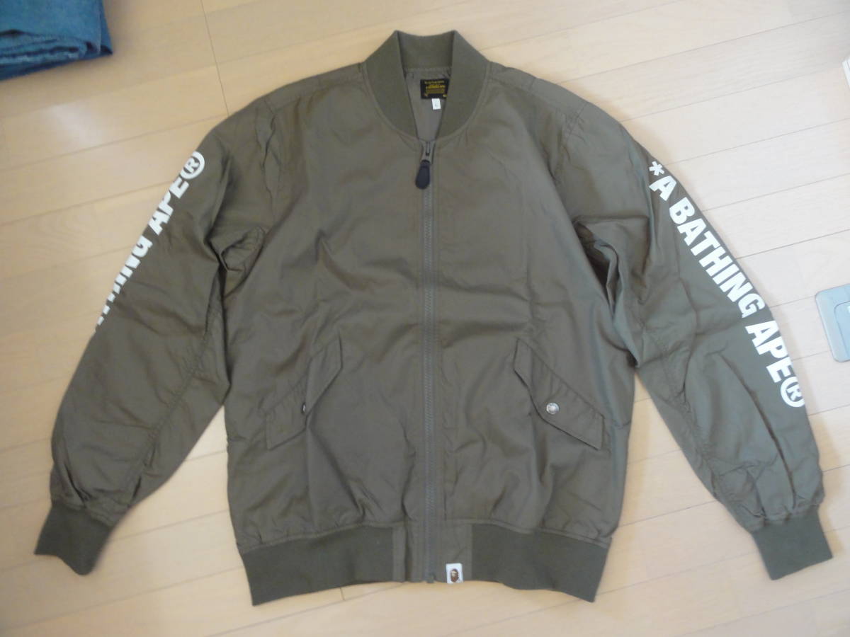 美品 A BATHING APE MA-1 ミリタリー風 ジャンバー 001GDE201009X
