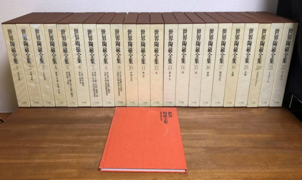 送料無料】世界陶磁全集22巻＋基本用語解説・索引セット/小学館/月報不揃い