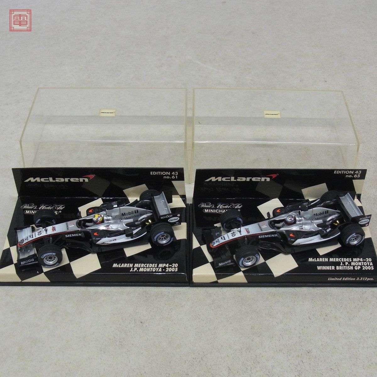  PMA 1/43 マクラーレン メルセデス MP4-20 J.P.モントーヤ 2005/イギリス GP 2005 計2点set McLAREN パーツぐらつき有 MINICHAMPS 10(レーシングカー)｜売買されたオークション情報、yahooの商品情報をアーカ レーシングカー