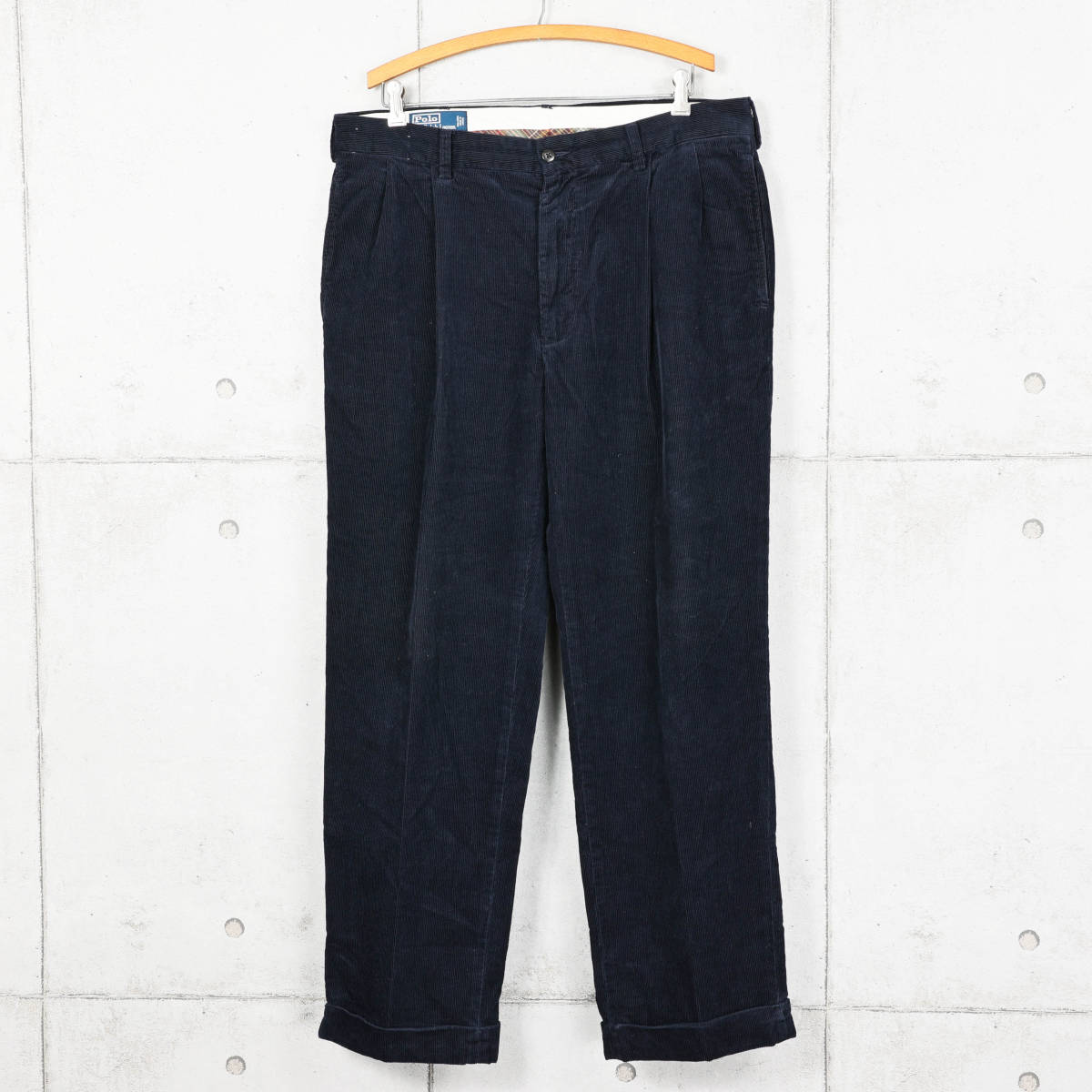 【人気，本物保証】 Poloラルフローレン HAMMOND PANT 2タック コーデュロイパンツ ダークネイビー W36(ボトムス)｜売買されたオークション情報、yahooの商品情報をアーカイブ公開 - オークファン 男性用