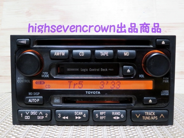 超希少の当時物!!】【早い者勝ち!!】□トヨタ純正 カセット/CD/MD 