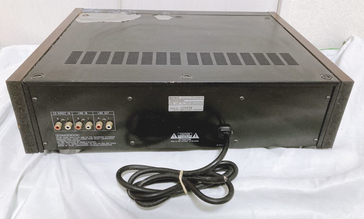 オーディオ機器 SONY カセットデッキTC-K333ESG ジャンク品