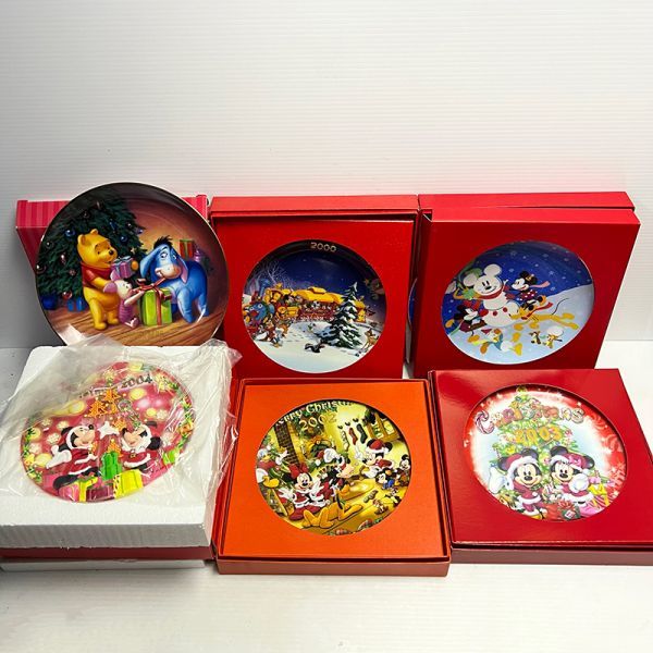 同梱可】中古品 ディズニー クリスマス 2004 他 プレート スタンド付き