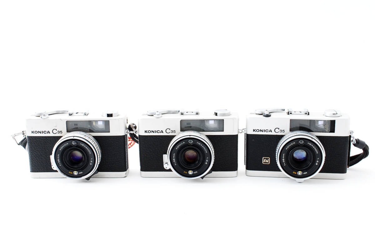 ★訳あり大特価★ コニカ KONICA C35 ×2個 /C35 E&L ×1個 レンジファインダー ★3個まとめ★ #084 #1121156 #0853