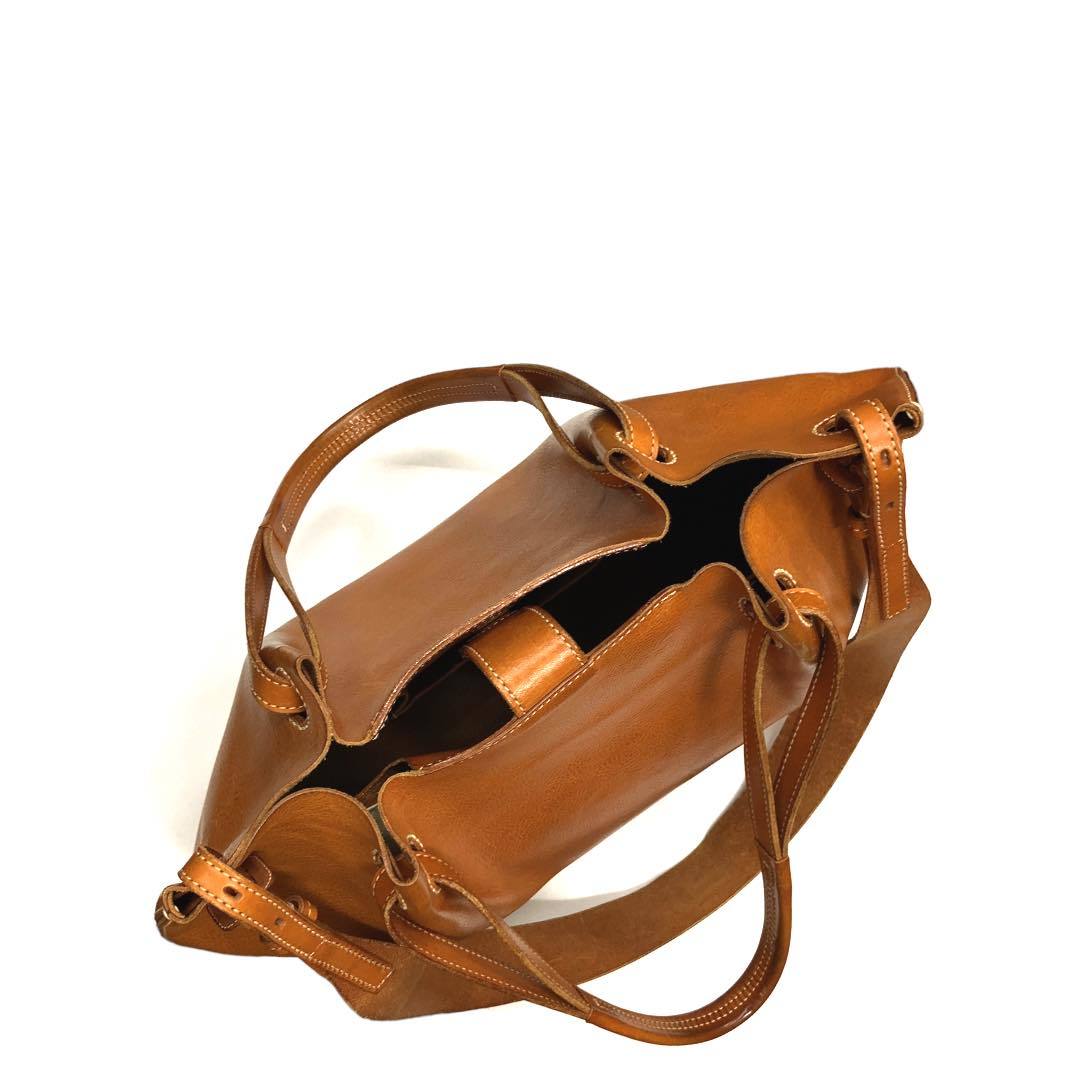 genten 2wayショルダーバッグ ブラウン 中古・古着通販】genten (ゲンテン) 2WAYレザーメッシュショルダー