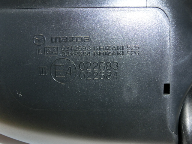 マツダ アクセラ BL 純正ドアミラー 新車外し品 W16 ブラック 左右_10