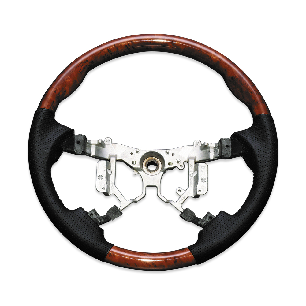 エスティマ50系 ESTIMA ACR50 GSR50 / ノア70系 ヴォクシー70系 ステアリング ハンドル スダンダードタイプ 茶木目/ブラックレザー