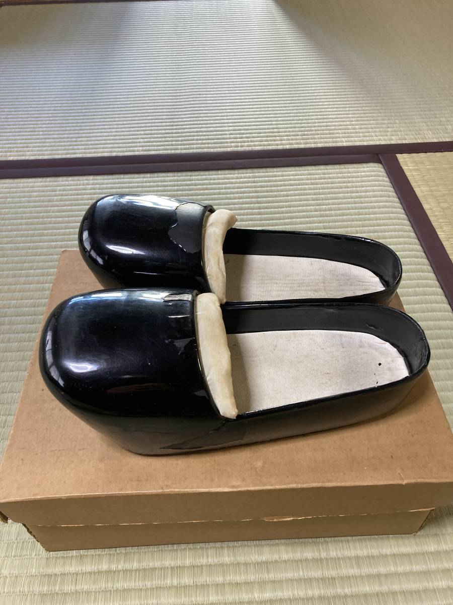 アンティーク 古い浅沓神職神社 神主時代物骨董＃692