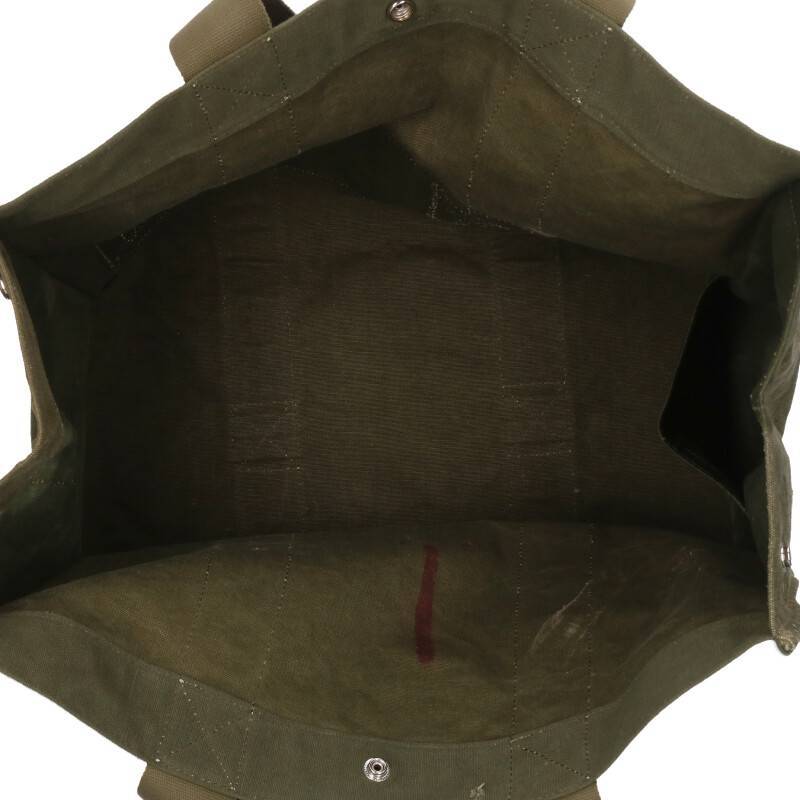 レディメイド READYMADE EASY TOTE ロゴプリントコットントートバッグ 中古 SB01 READYMADE EASY TOTE ま*と様 トートバ カーキ